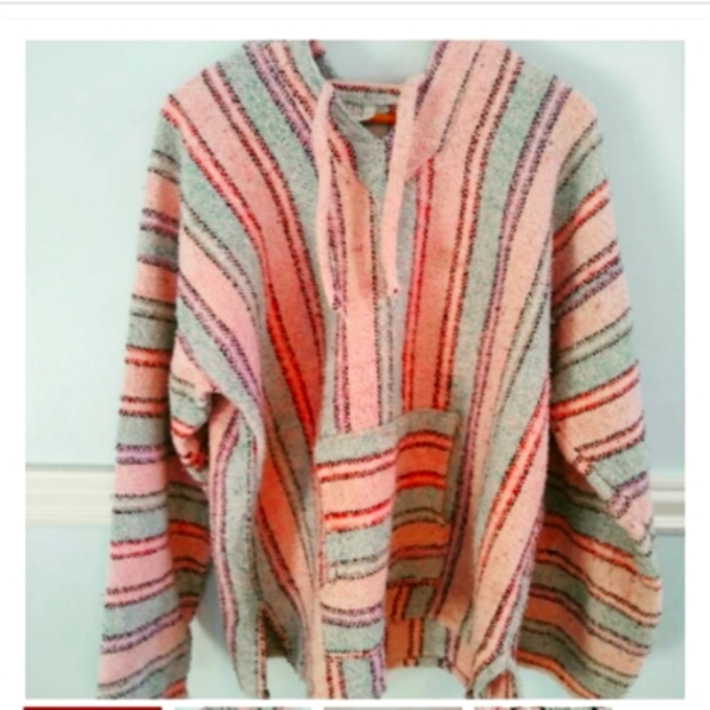 Mexican weaved hoodie.